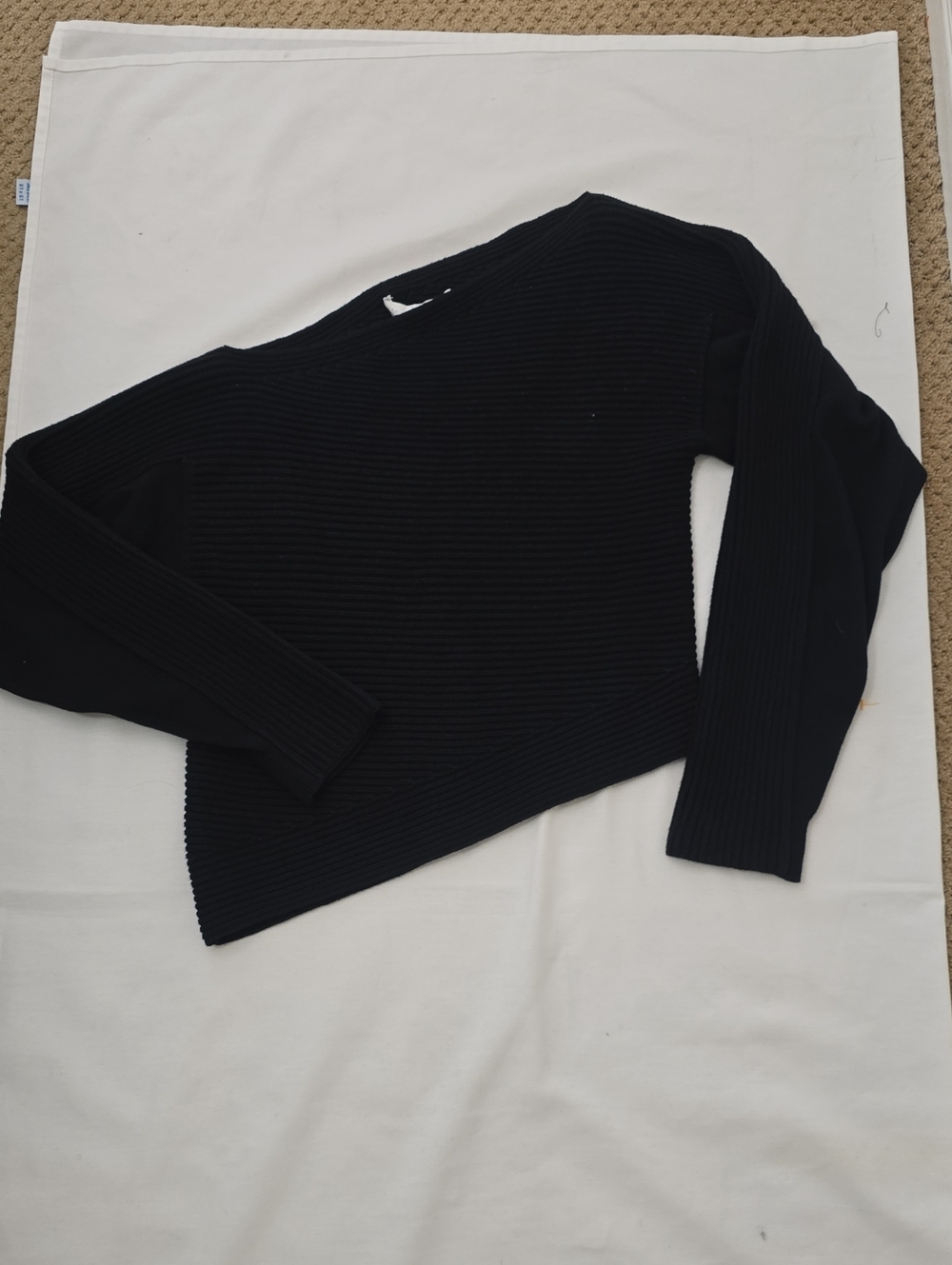Alexander Wang Black Ribbed Knit Sweater Top XS